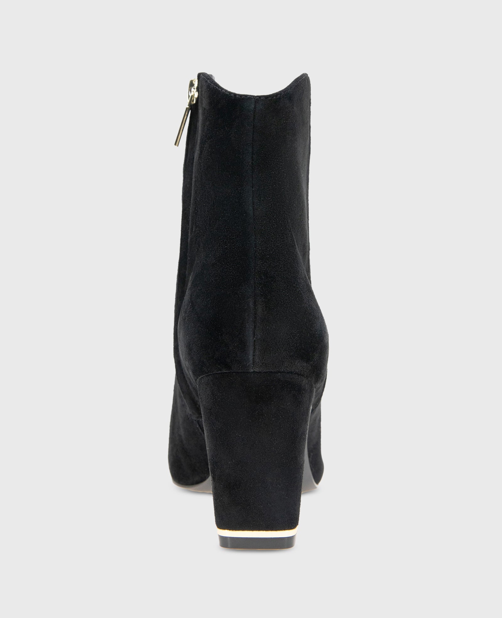 Grizelda Suede Heel Boot Black Suede