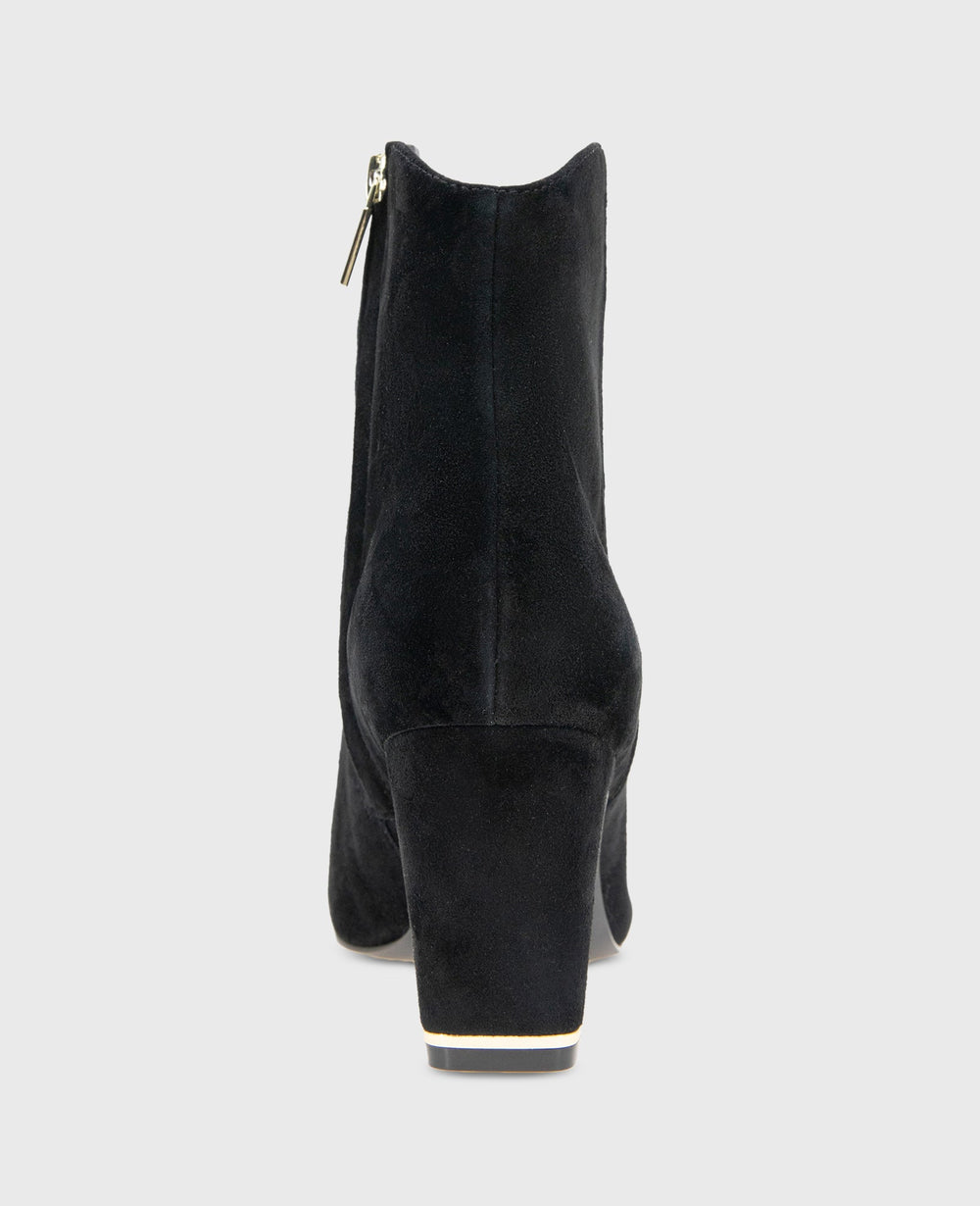 Grizelda Suede Heel Boot Black Suede