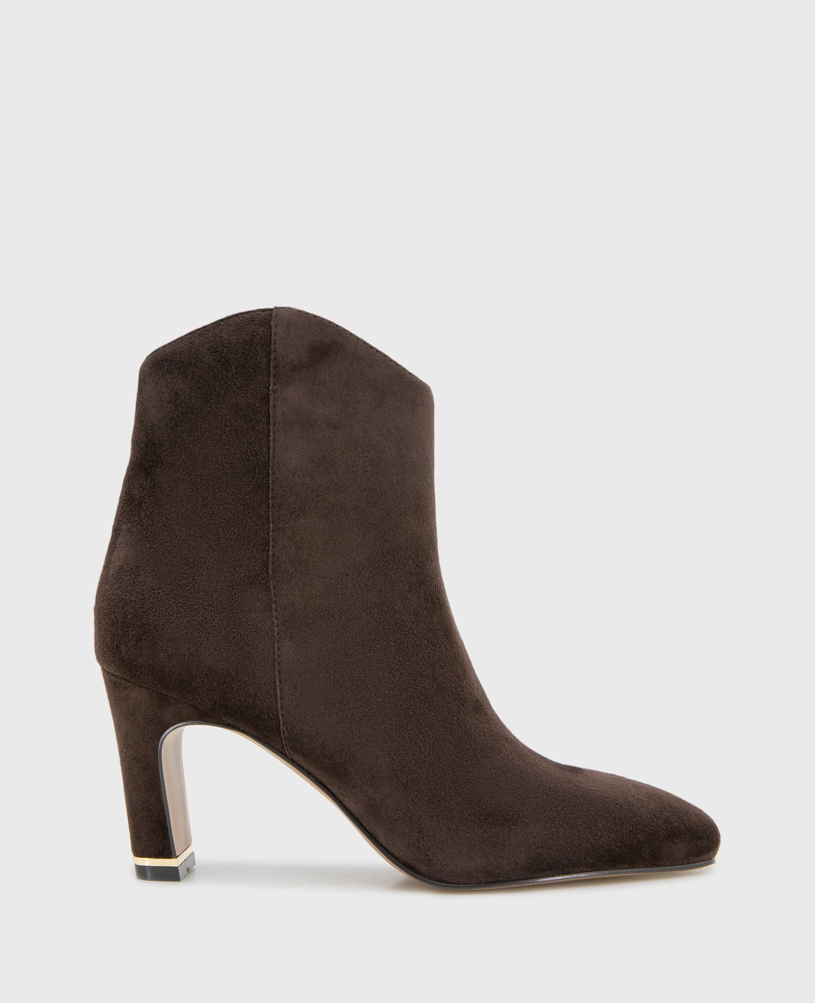 Grizelda Suede Heel Boot Chocolate Suede