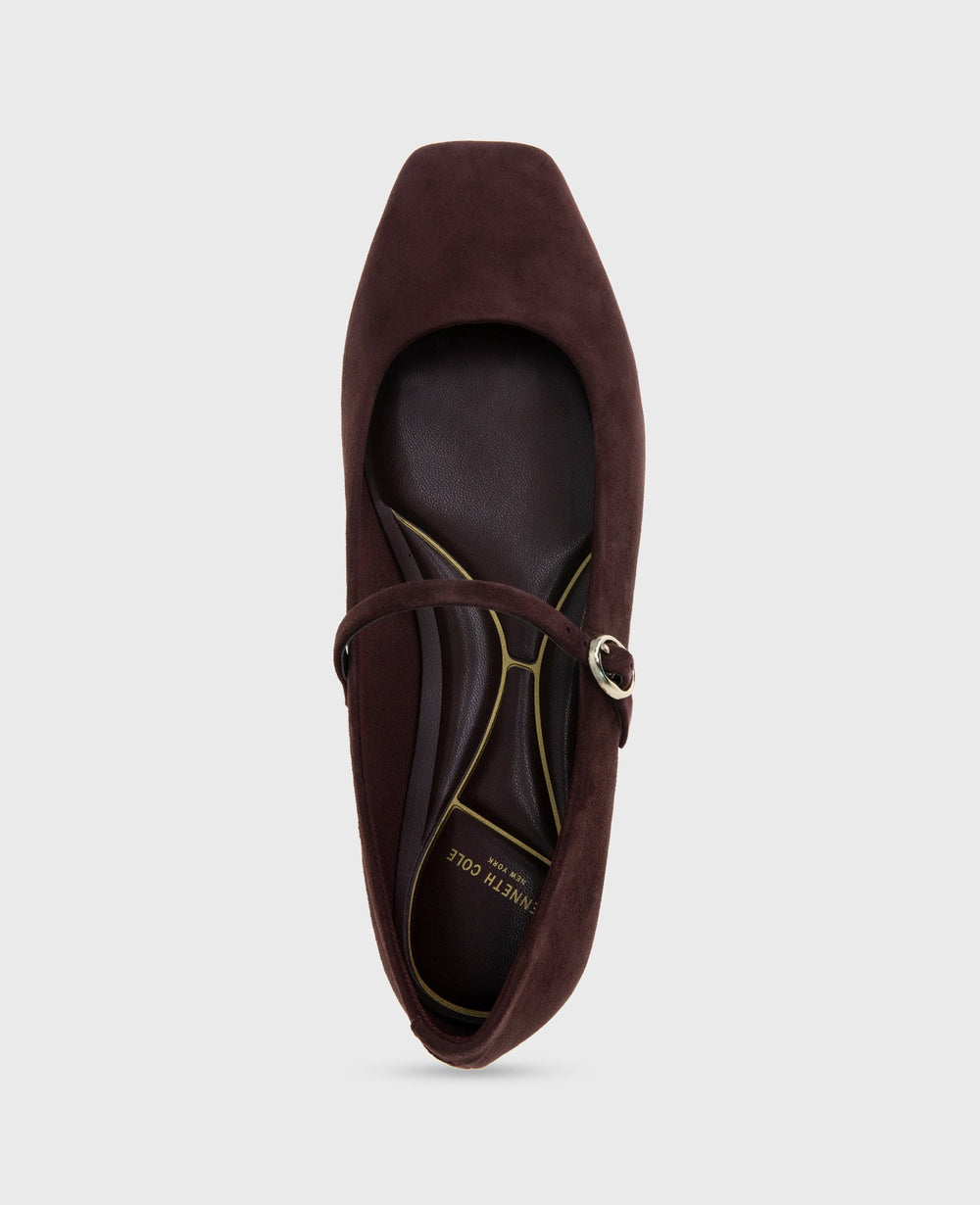 Jasper Suede Ballet Flat Burgundy Suede