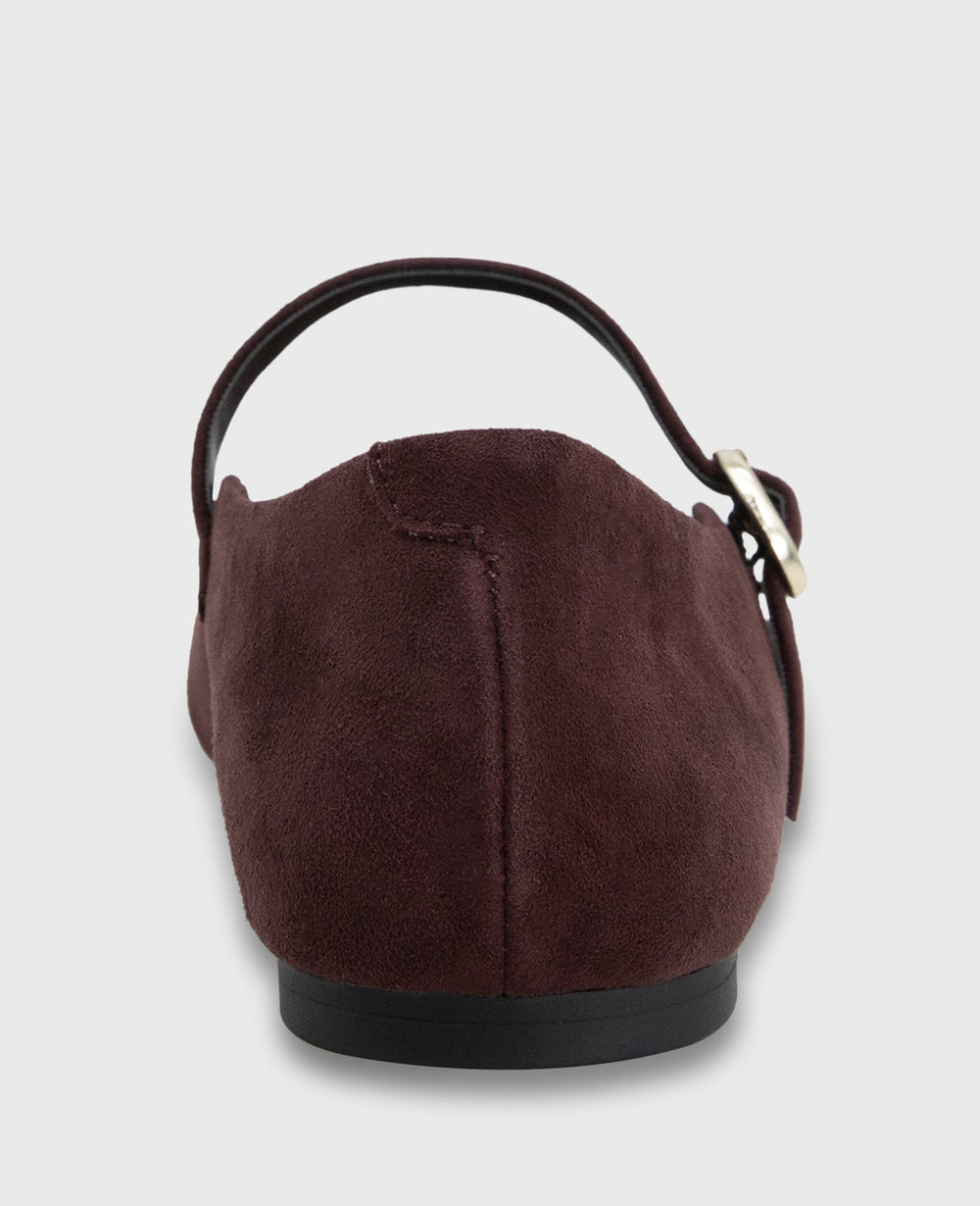 Jasper Suede Ballet Flat Burgundy Suede