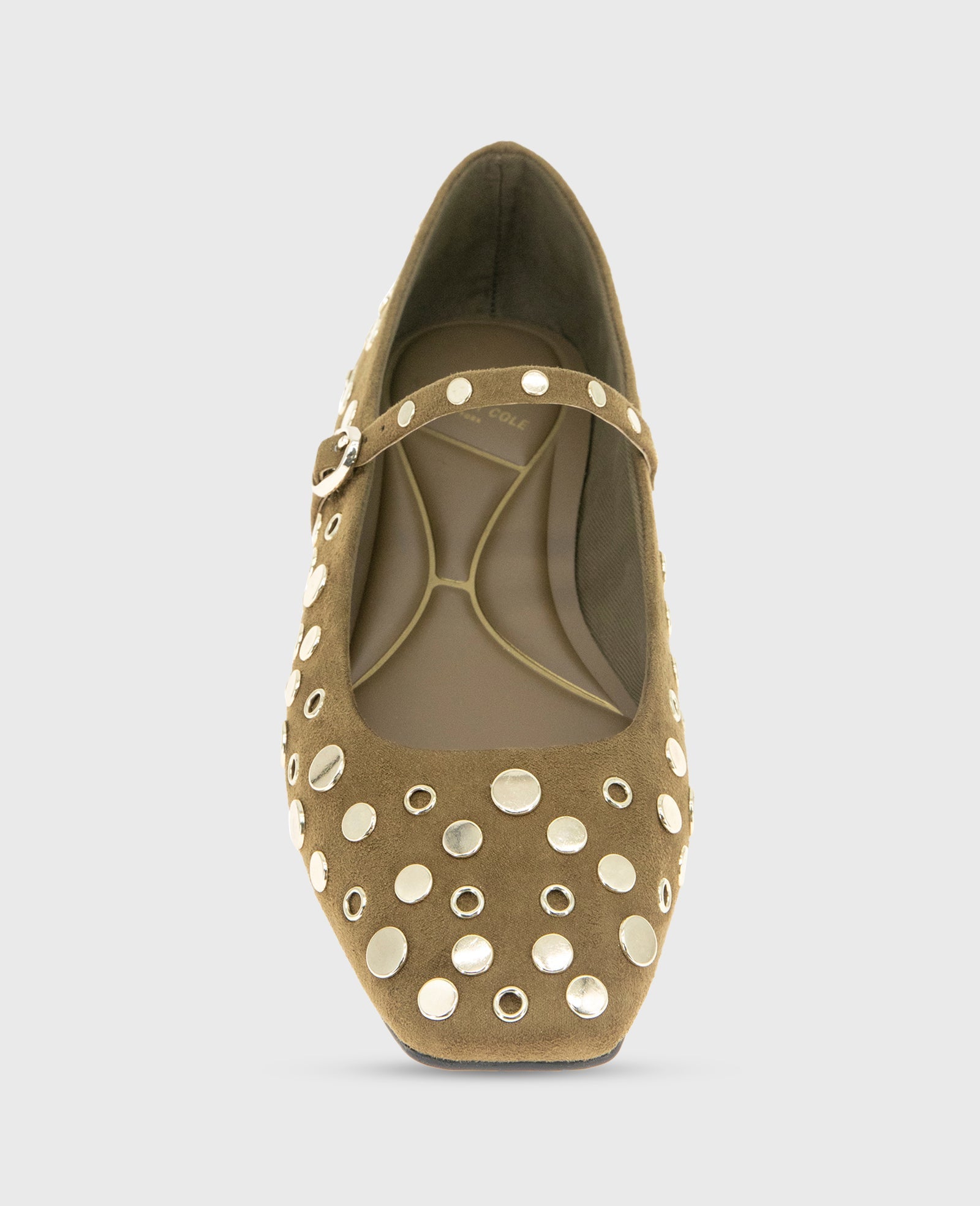 Jasper Suede Stud Ballet Flat Loden