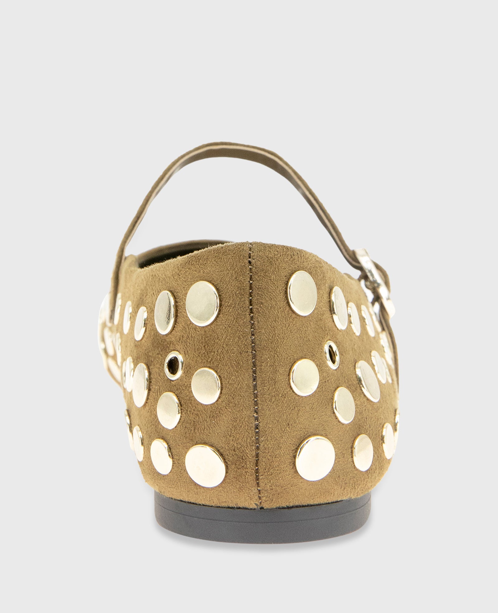 Jasper Suede Stud Ballet Flat Loden