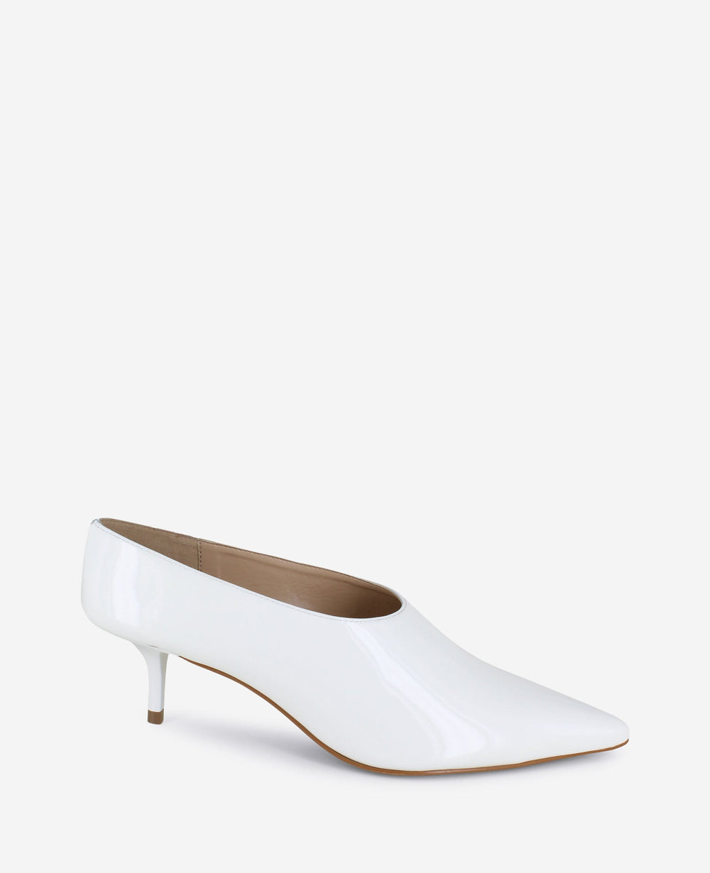 Linxie Patent High Vamp Pump Snow Patent