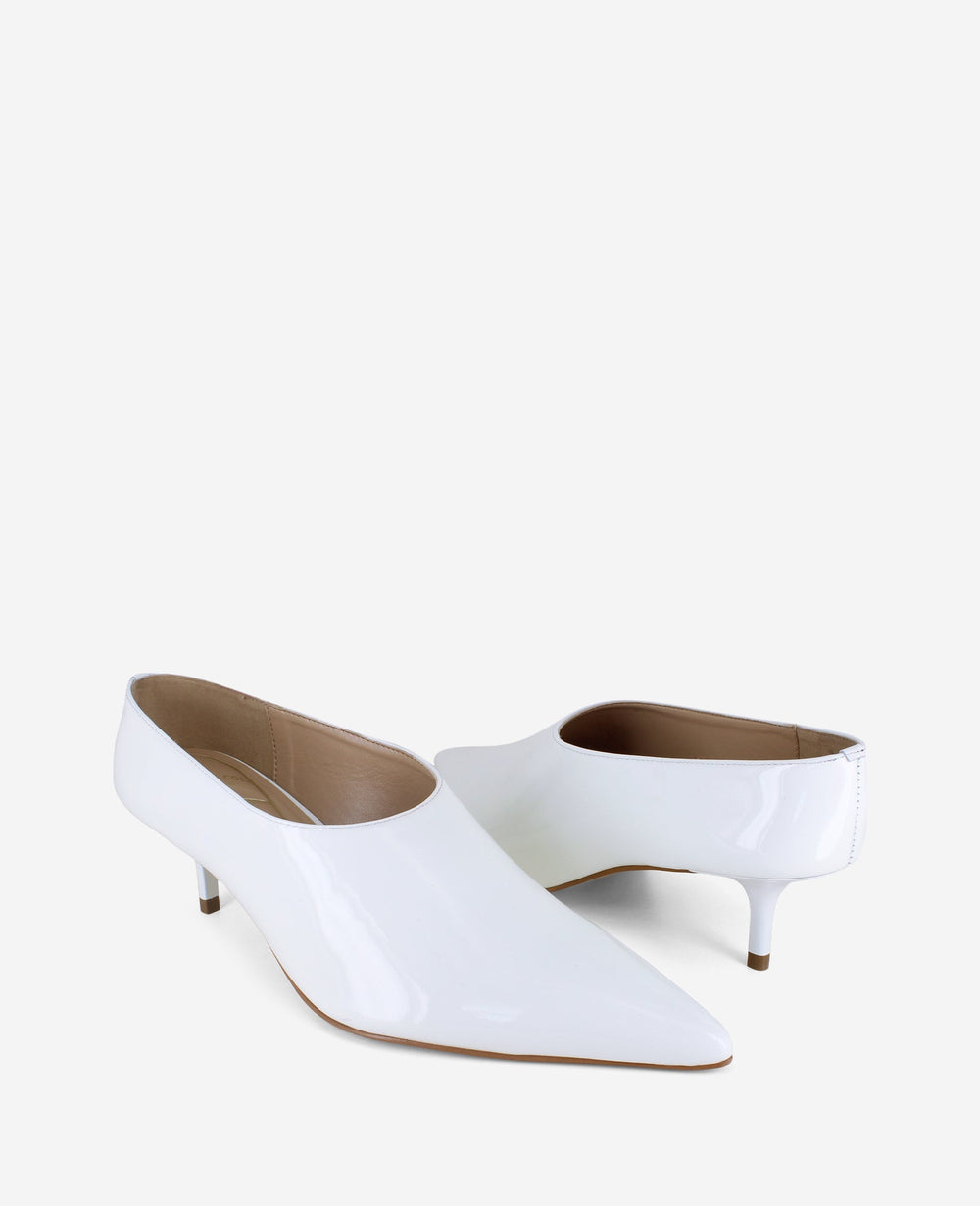 Linxie Patent High Vamp Pump Snow Patent