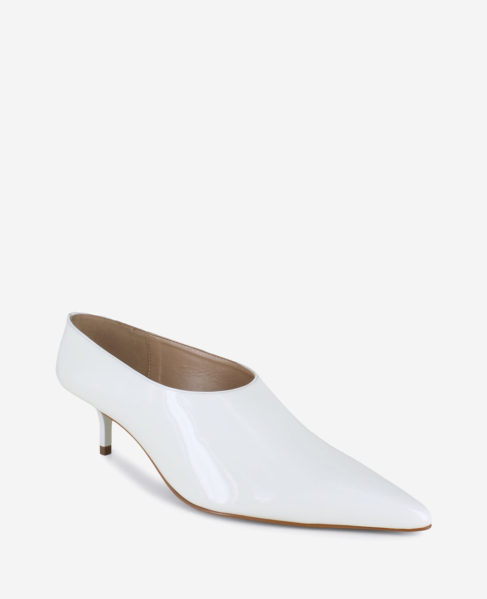 Linxie Patent High Vamp Pump Snow Patent