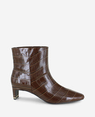 Miranda Croco Heel Bootie Chocolate Croco