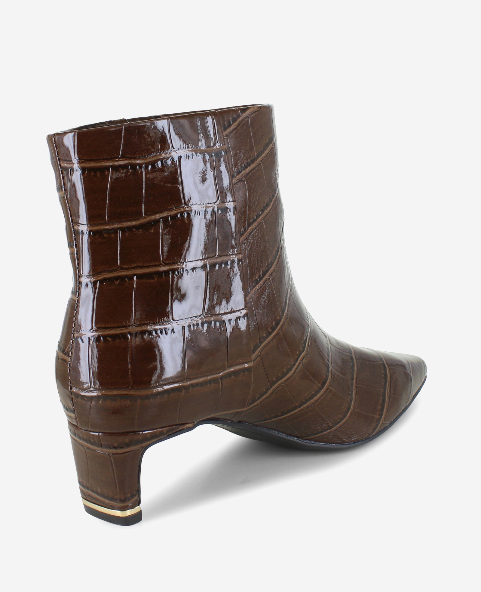 Miranda Croco Heel Bootie Chocolate Croco