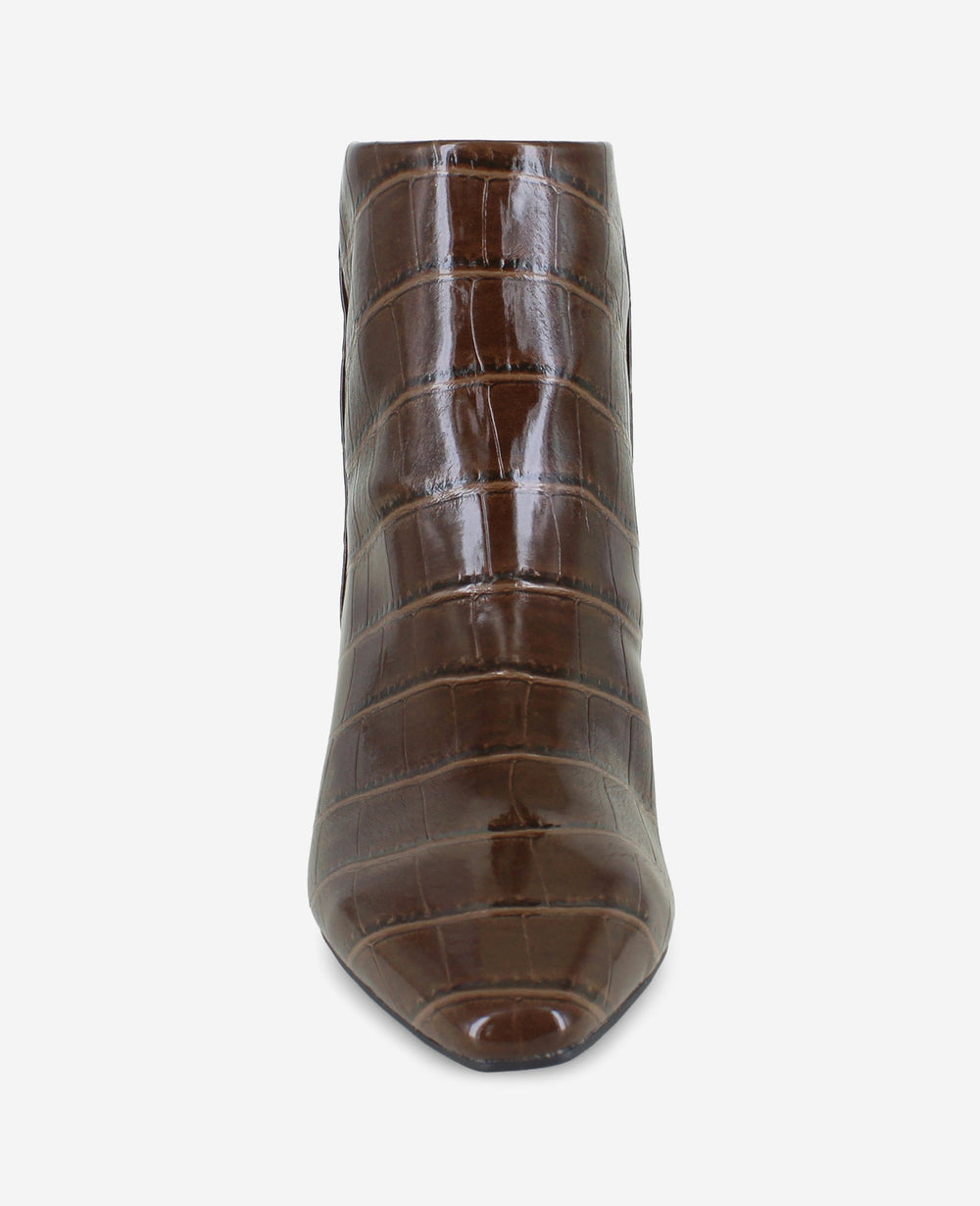 Miranda Croco Heel Bootie Chocolate Croco