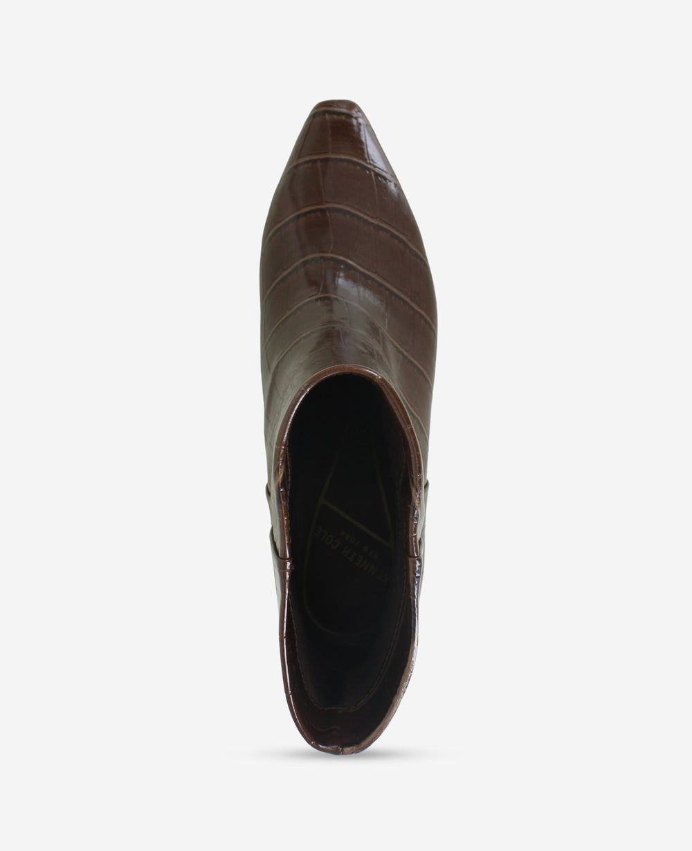 Miranda Croco Heel Bootie Chocolate Croco