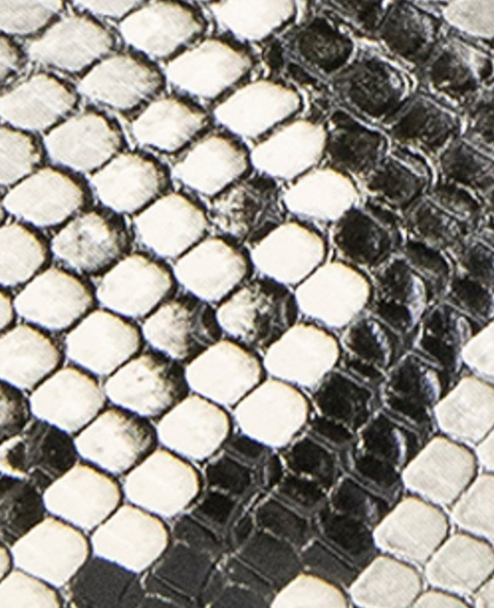 Reece Embossed Snake Penny Loafer Black/White Snake