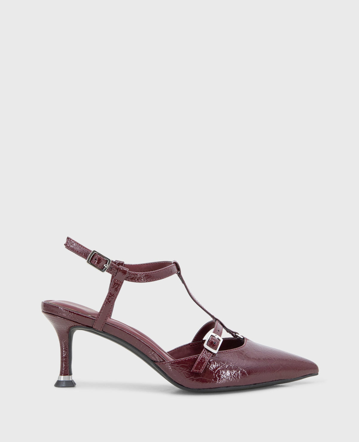 Urka Crinkle Patent Slingback Heel Cabernet Patent
