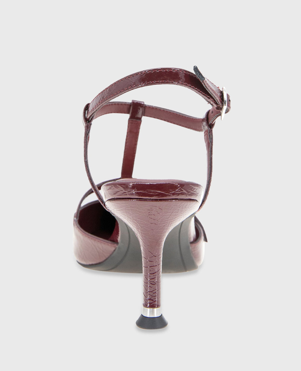 Urka Crinkle Patent Slingback Heel Cabernet Patent