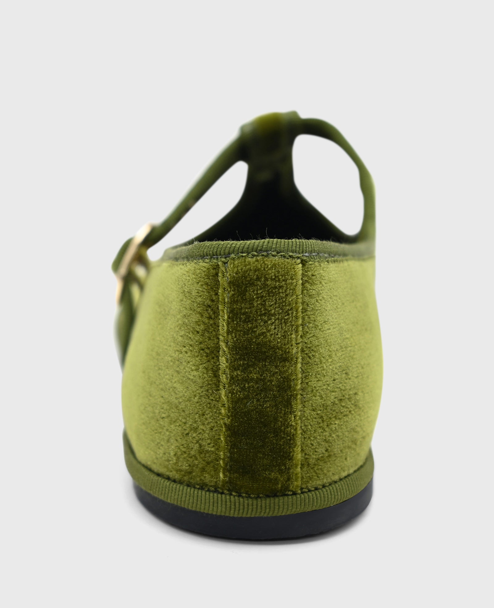 Verona Velvet T-Strap Mary Jane Flat Loden Velvet
