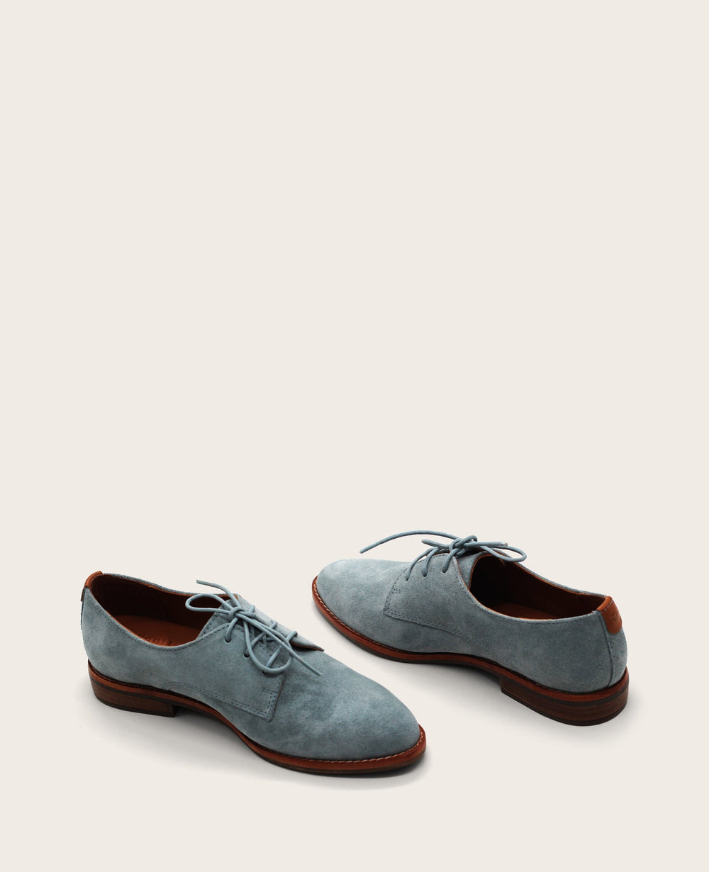 GENTLE SOULS - Aronson Suede Lace Up Oxford Blue Suede