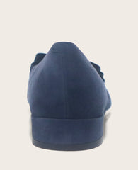GENTLE SOULS - Atlas Suede Bow Flat Navy Suede