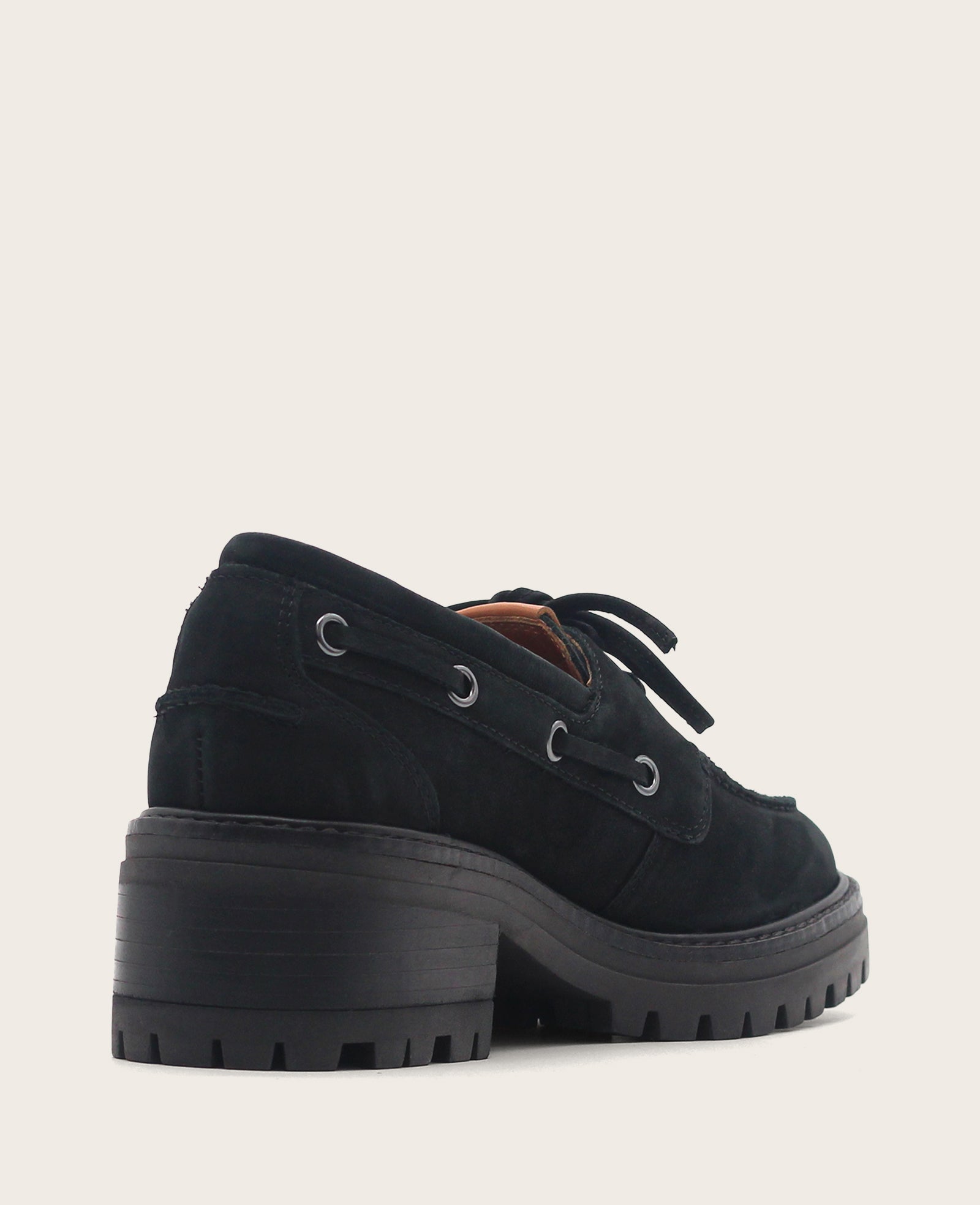 GENTLE SOULS - Brigly Nubuck Lug Boat Shoe Black Nubuck