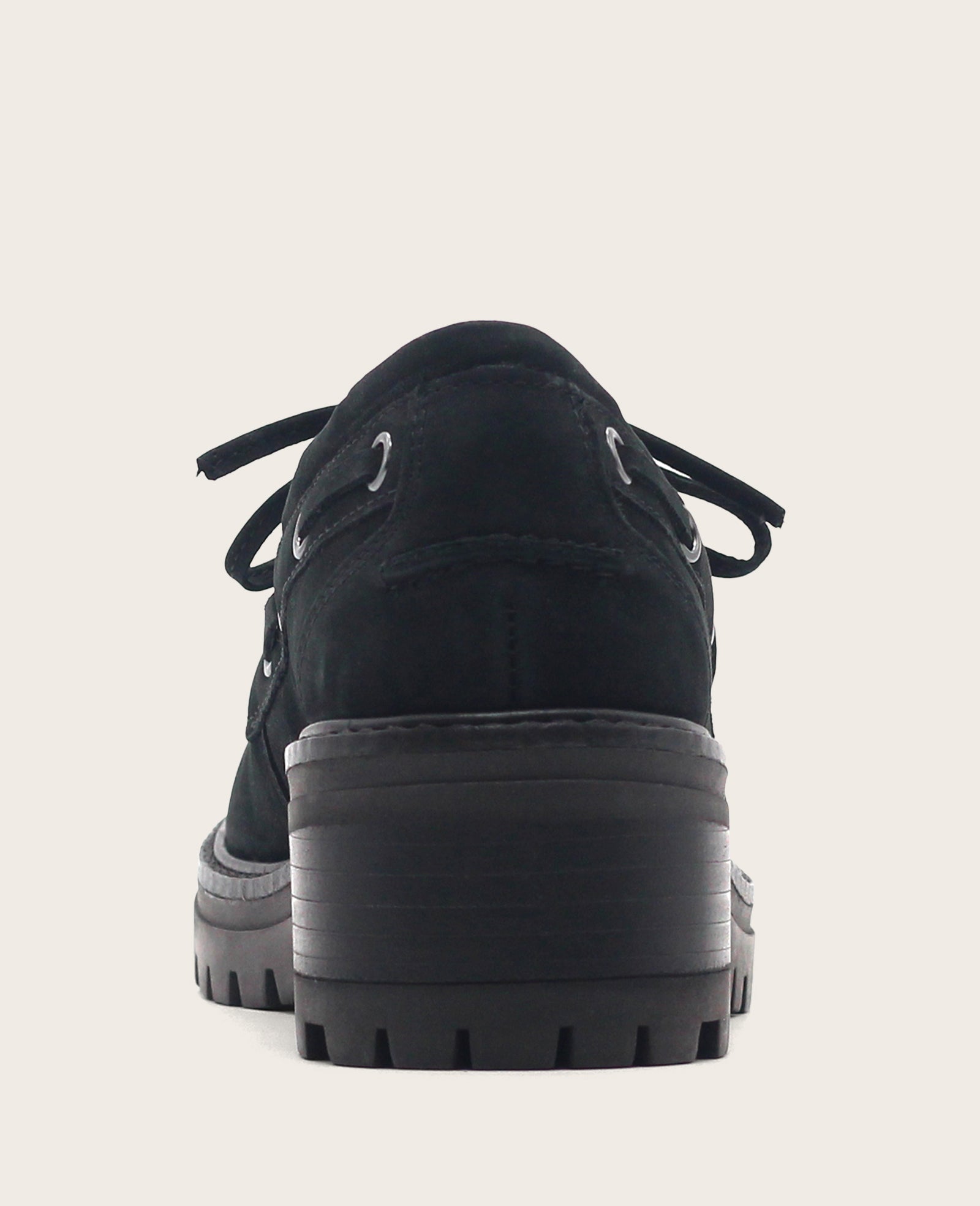 GENTLE SOULS - Brigly Nubuck Lug Boat Shoe Black Nubuck