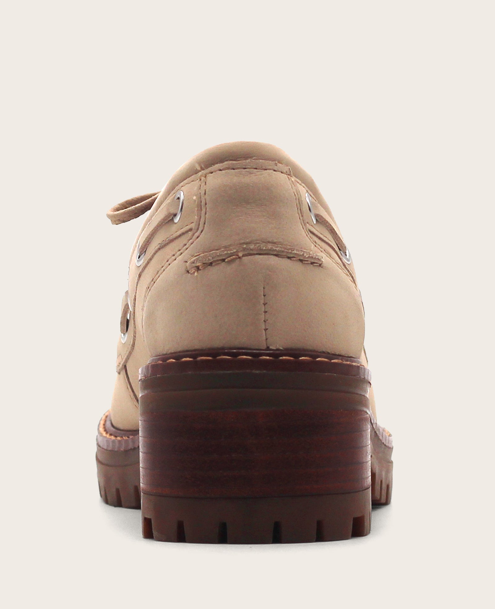 GENTLE SOULS - Brigly Leather Lug Boat Shoe Smoke Grey Leather