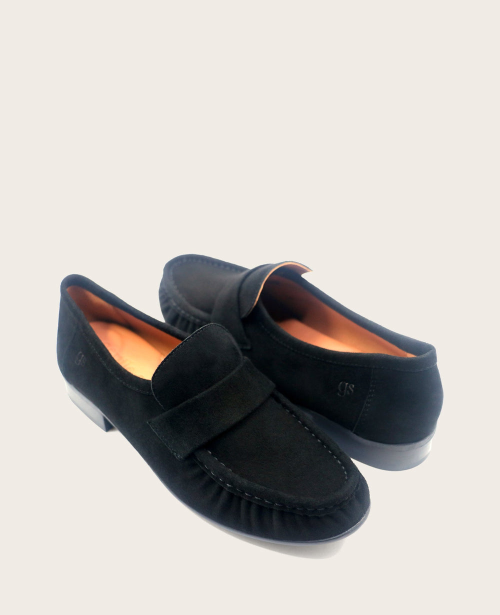 GENTLE SOULS - Crew Suede Loafer Black Suede