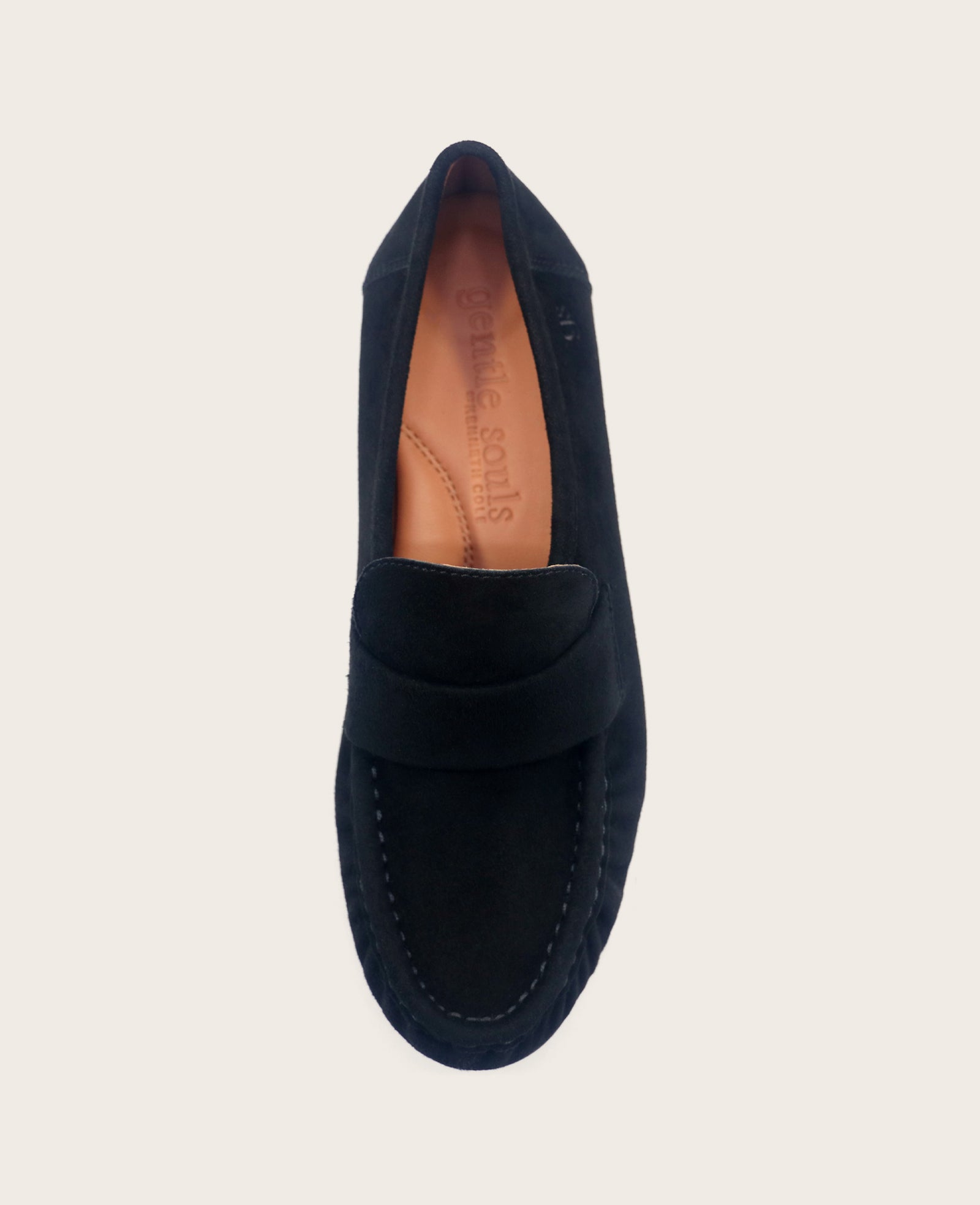 GENTLE SOULS - Crew Suede Loafer Black Suede
