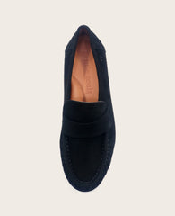 GENTLE SOULS - Crew Suede Loafer Black Suede