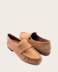 GENTLE SOULS - Crew Suede Loafer Camel Suede