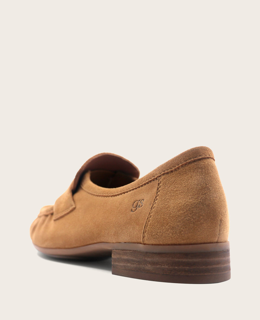 GENTLE SOULS - Crew Suede Loafer Camel Suede
