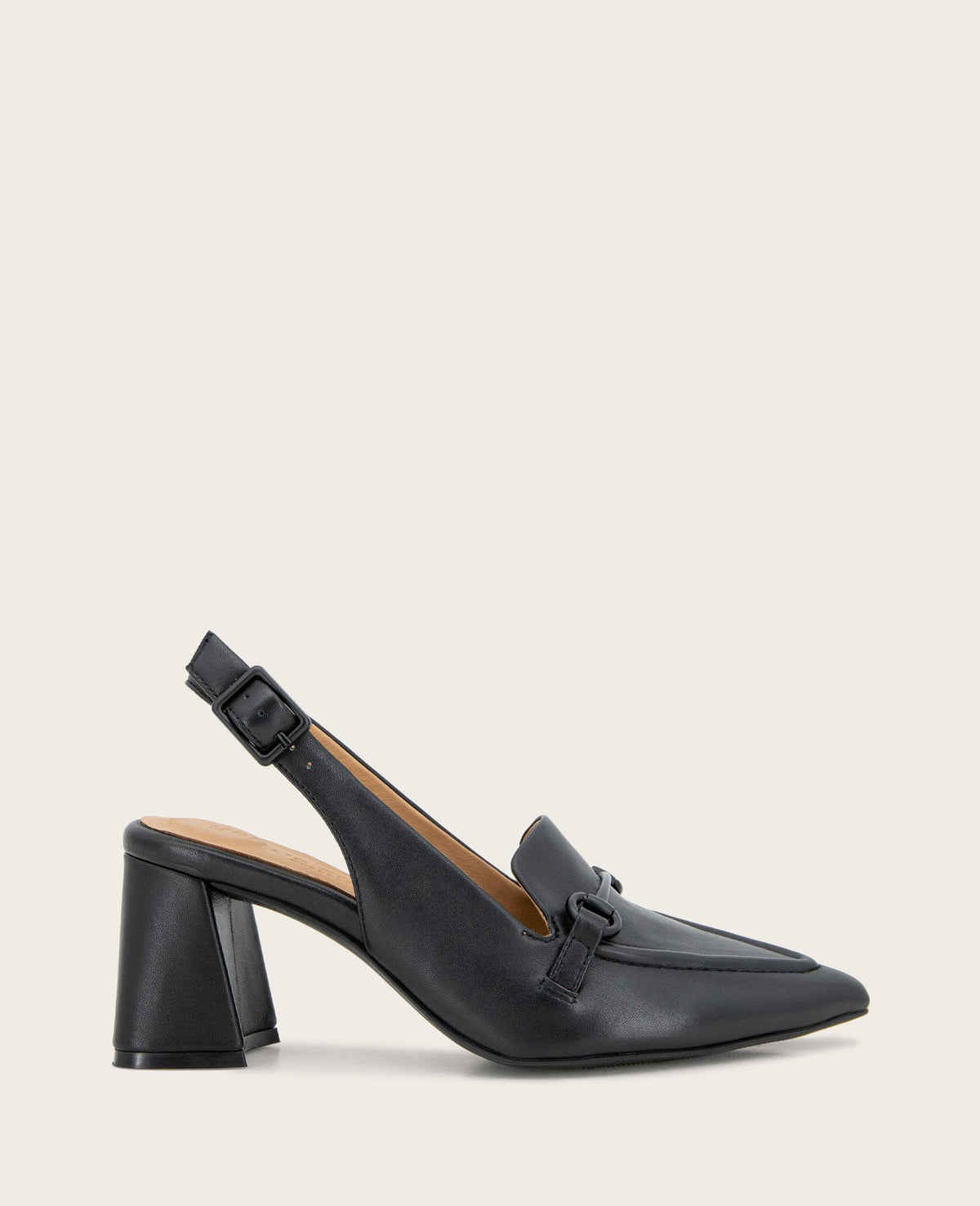 GENTLE SOULS - Dawson Bit Leather Slingback Black Leather