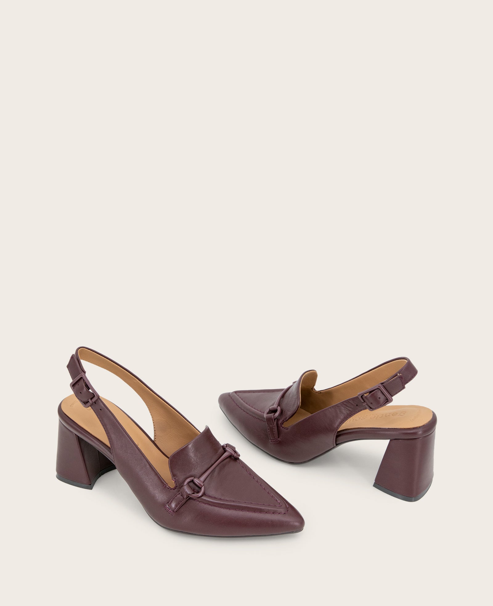 GENTLE SOULS - Dawson Bit Leather Slingback Burgundy Leather