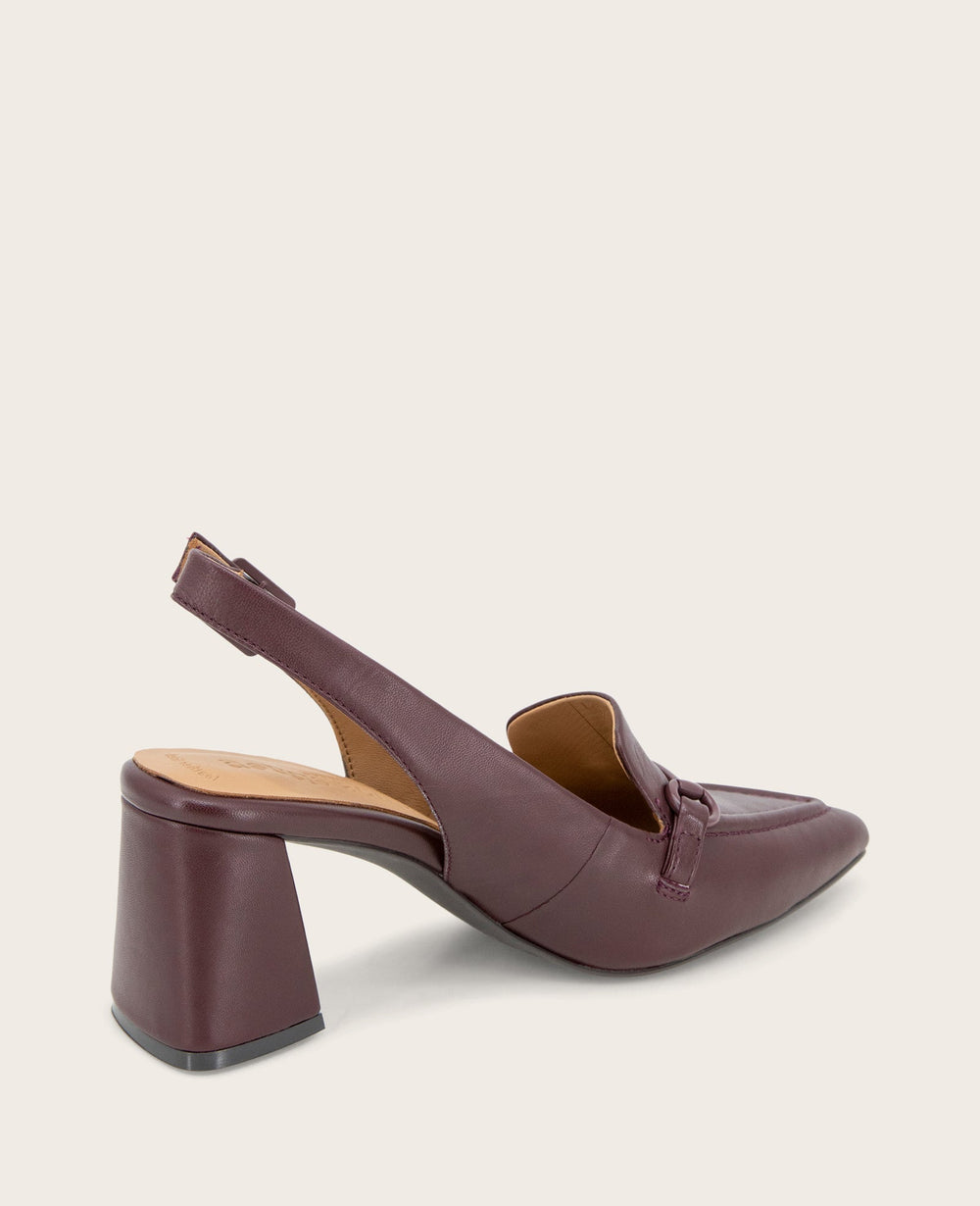 GENTLE SOULS - Dawson Bit Leather Slingback Burgundy Leather