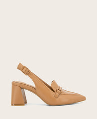 GENTLE SOULS - Dawson Bit Leather Slingback Camel Leather