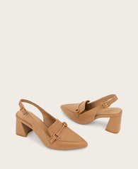 GENTLE SOULS - Dawson Bit Leather Slingback Camel Leather