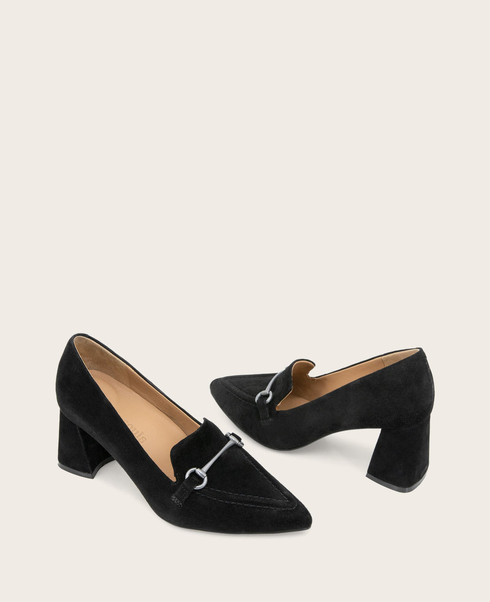 GENTLE SOULS - Dionne Suede Loafer Black Suede