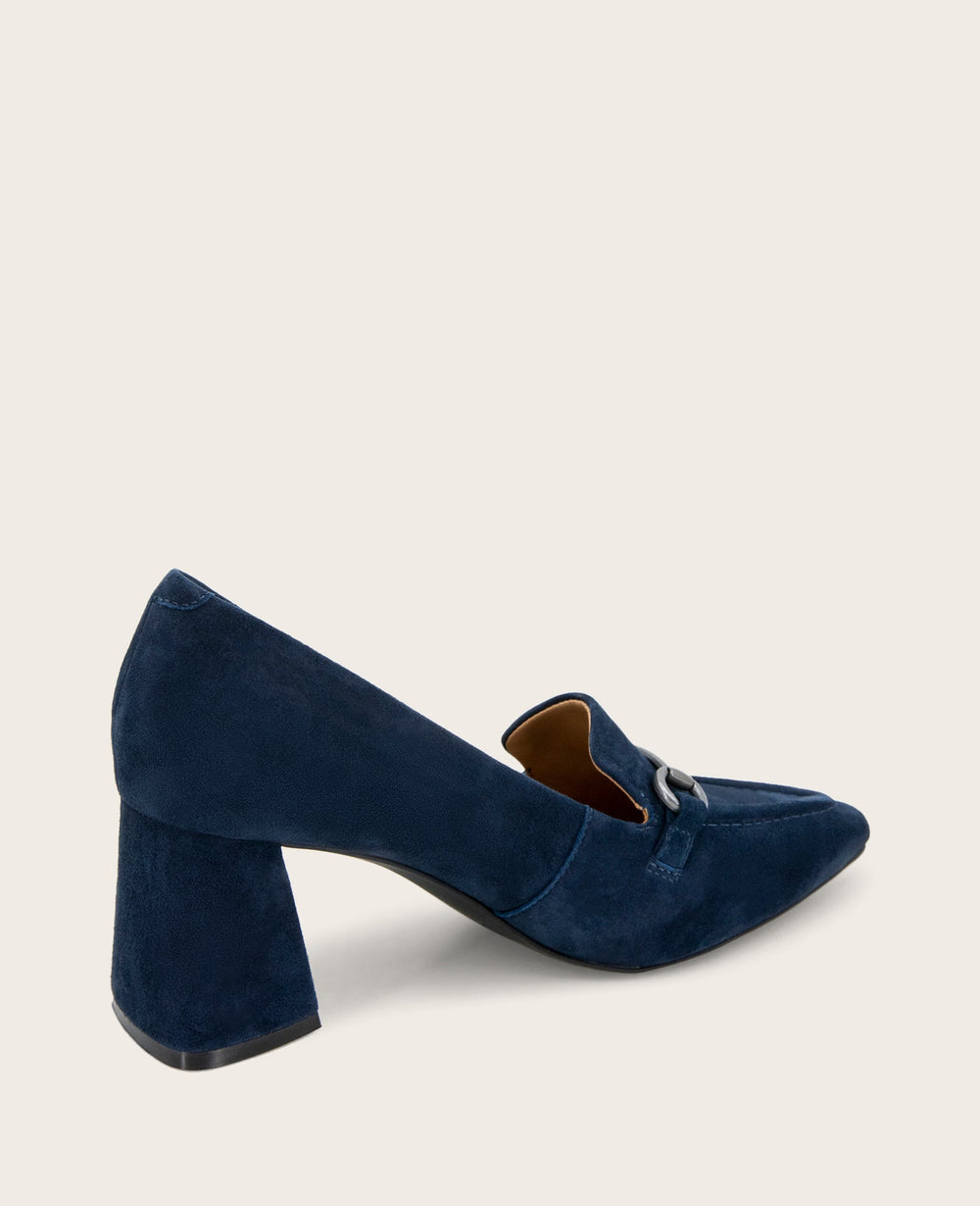 GENTLE SOULS - Dionne Suede Loafer Navy Suede