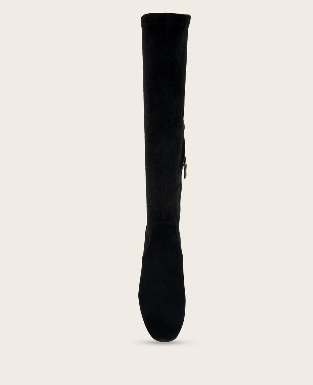GENTLE SOULS - Ella Suede Stretch Boot with Wide Calf Black