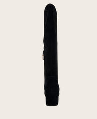 GENTLE SOULS - Ella Suede Stretch Boot with Wide Calf Black