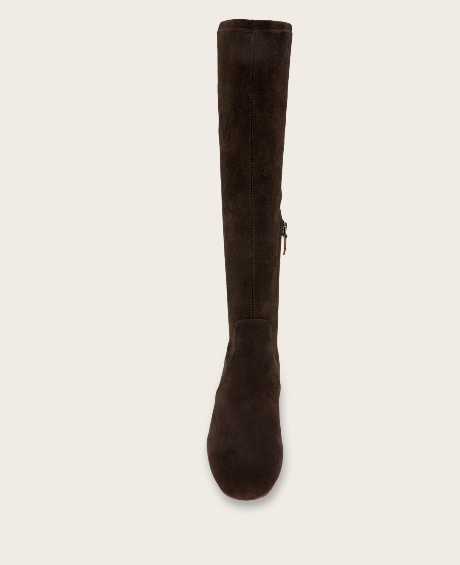GENTLE SOULS - Ella Suede Stretch Boot with Wide Calf Chocolate