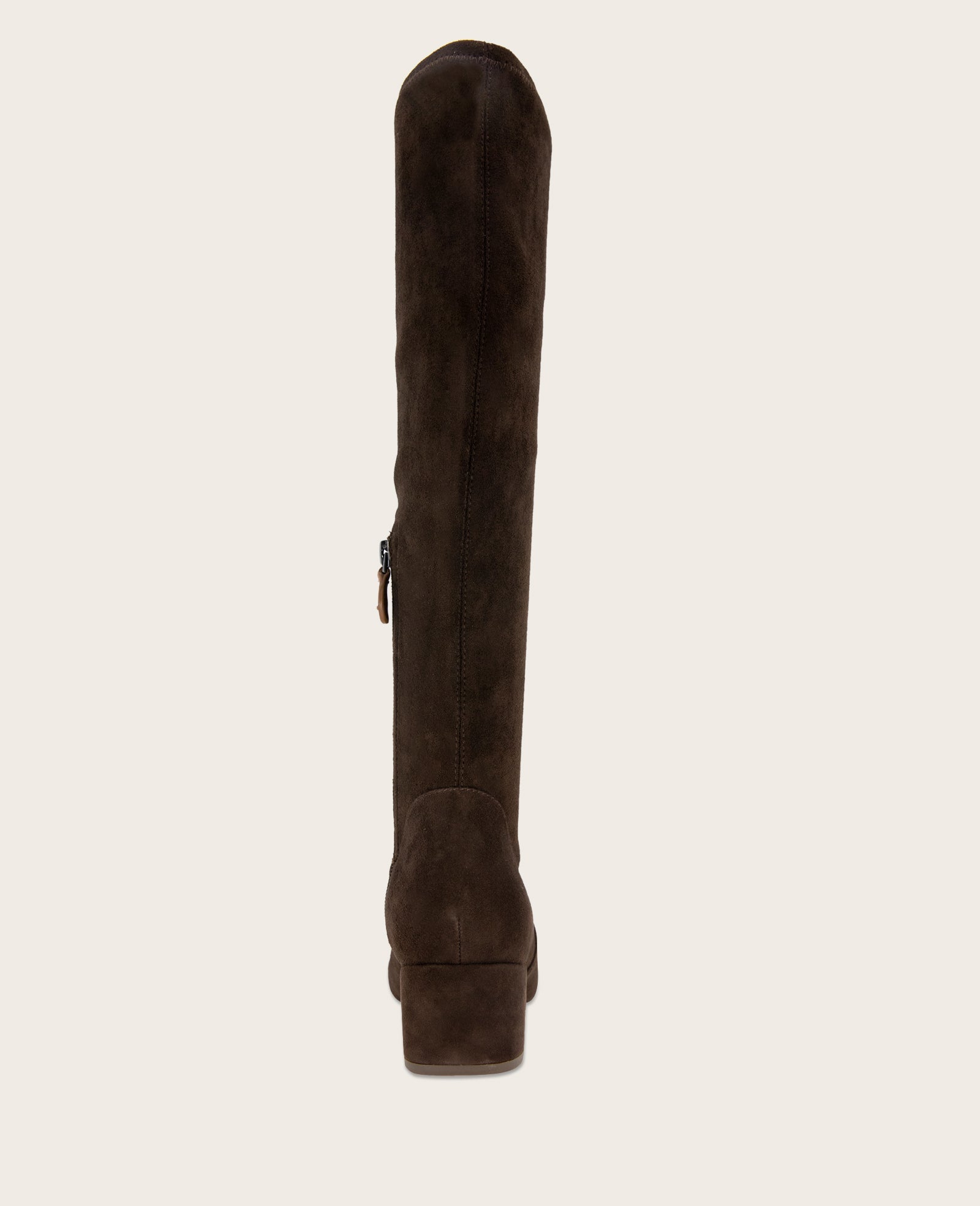 GENTLE SOULS - Ella Suede Stretch Boot with Wide Calf Chocolate