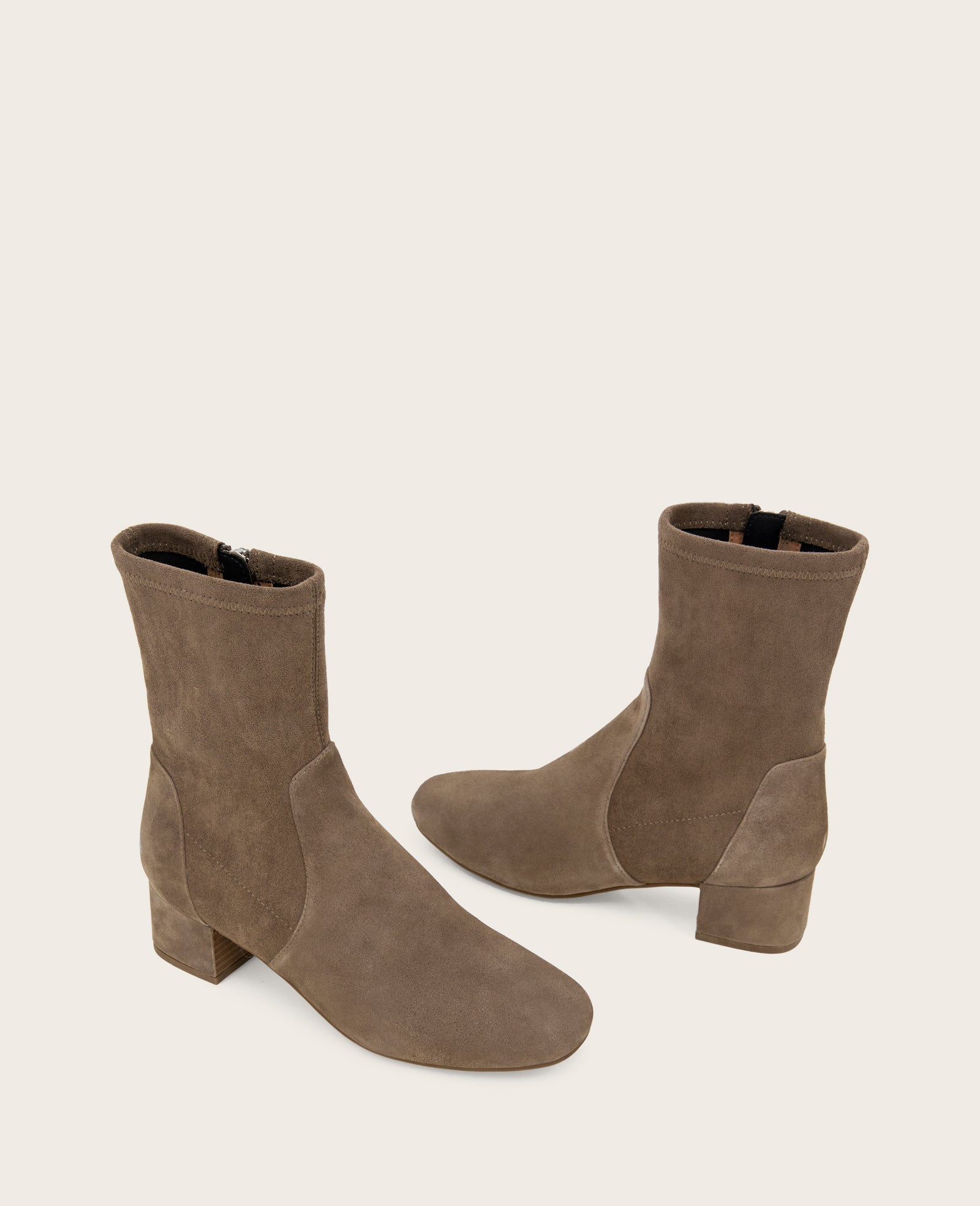 GENTLE SOULS - Ella Micro Suede Stretch Bootie Almond