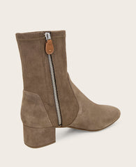GENTLE SOULS - Ella Micro Suede Stretch Bootie Almond
