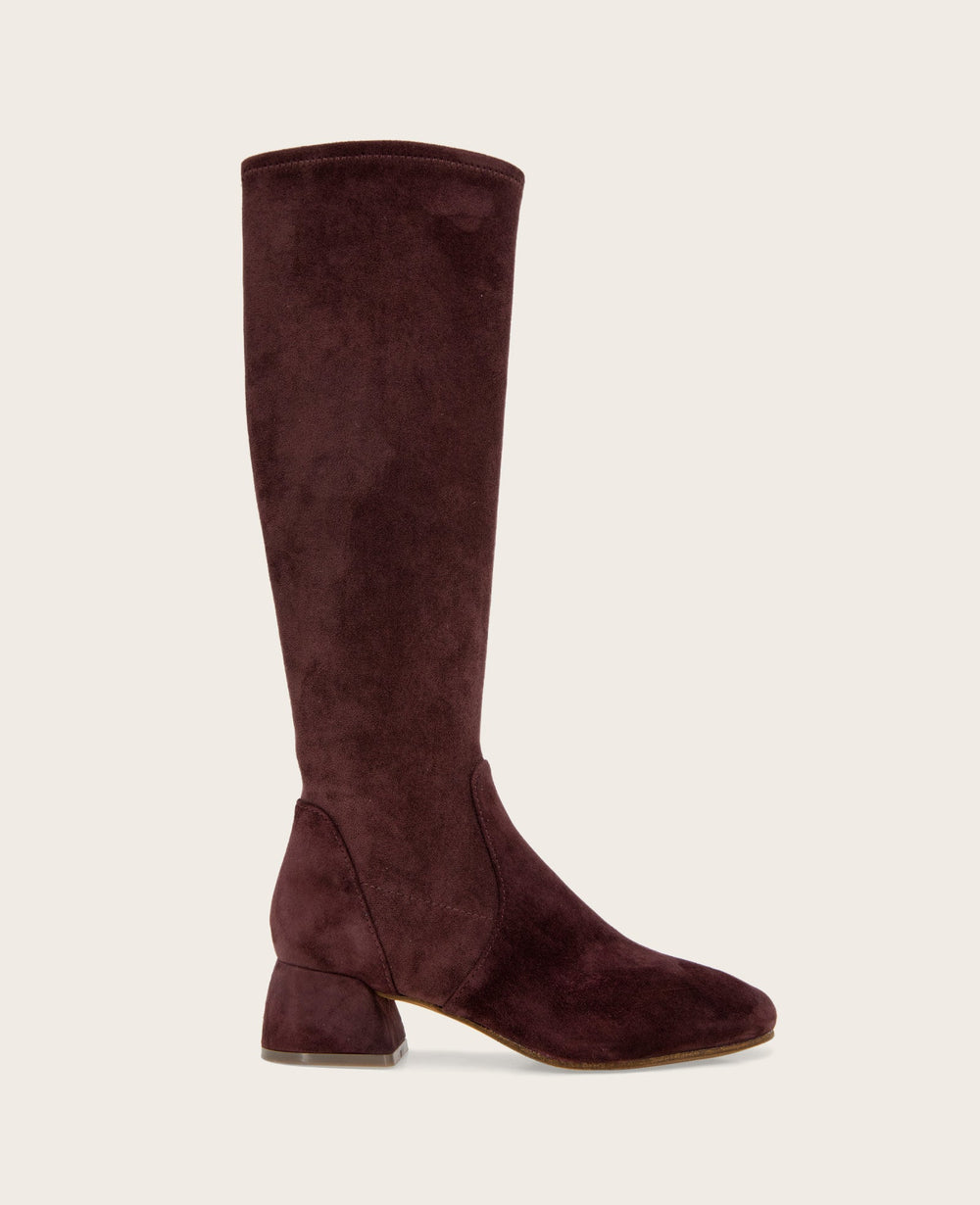 GENTLE SOULS - Emily Micro Suede Stretch Boot Wine Suede