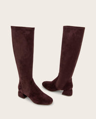 GENTLE SOULS - Emily Micro Suede Stretch Boot Wine Suede