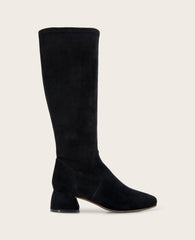 GENTLE SOULS - Emily Micro Suede Stretch Boot with Wide Calf Black Suede
