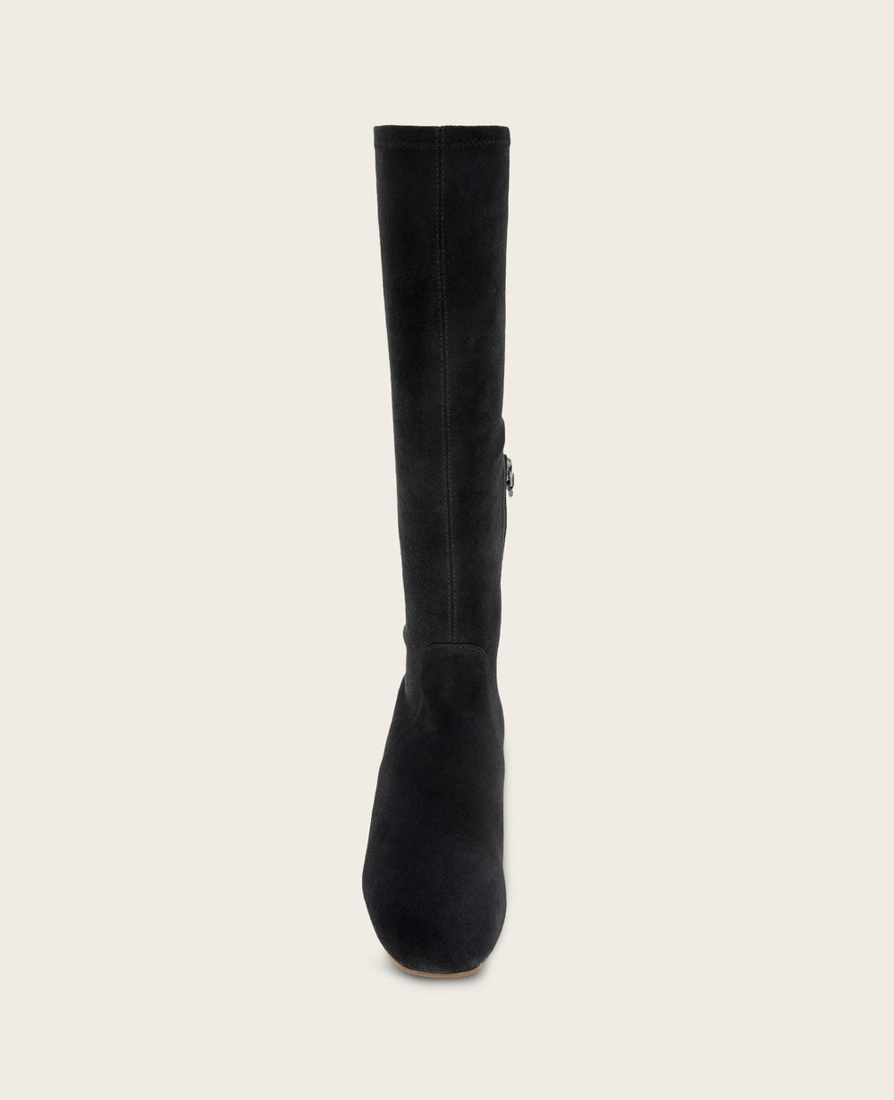 GENTLE SOULS - Emily Micro Suede Stretch Boot with Wide Calf Black Suede