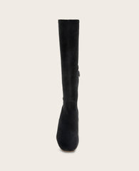 GENTLE SOULS - Emily Micro Suede Stretch Boot with Wide Calf Black Suede