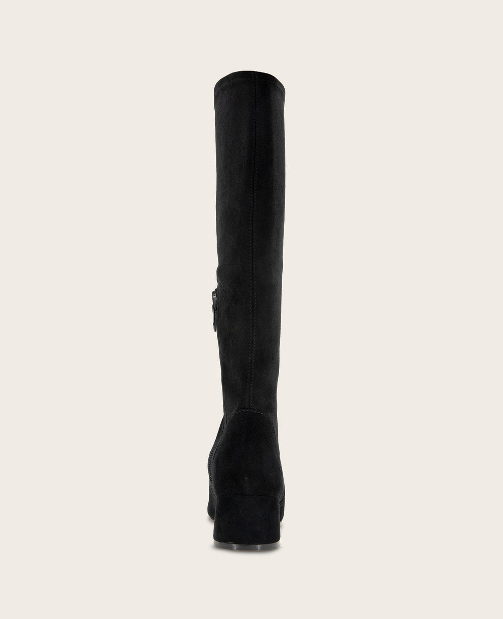 GENTLE SOULS - Emily Micro Suede Stretch Boot with Wide Calf Black Suede