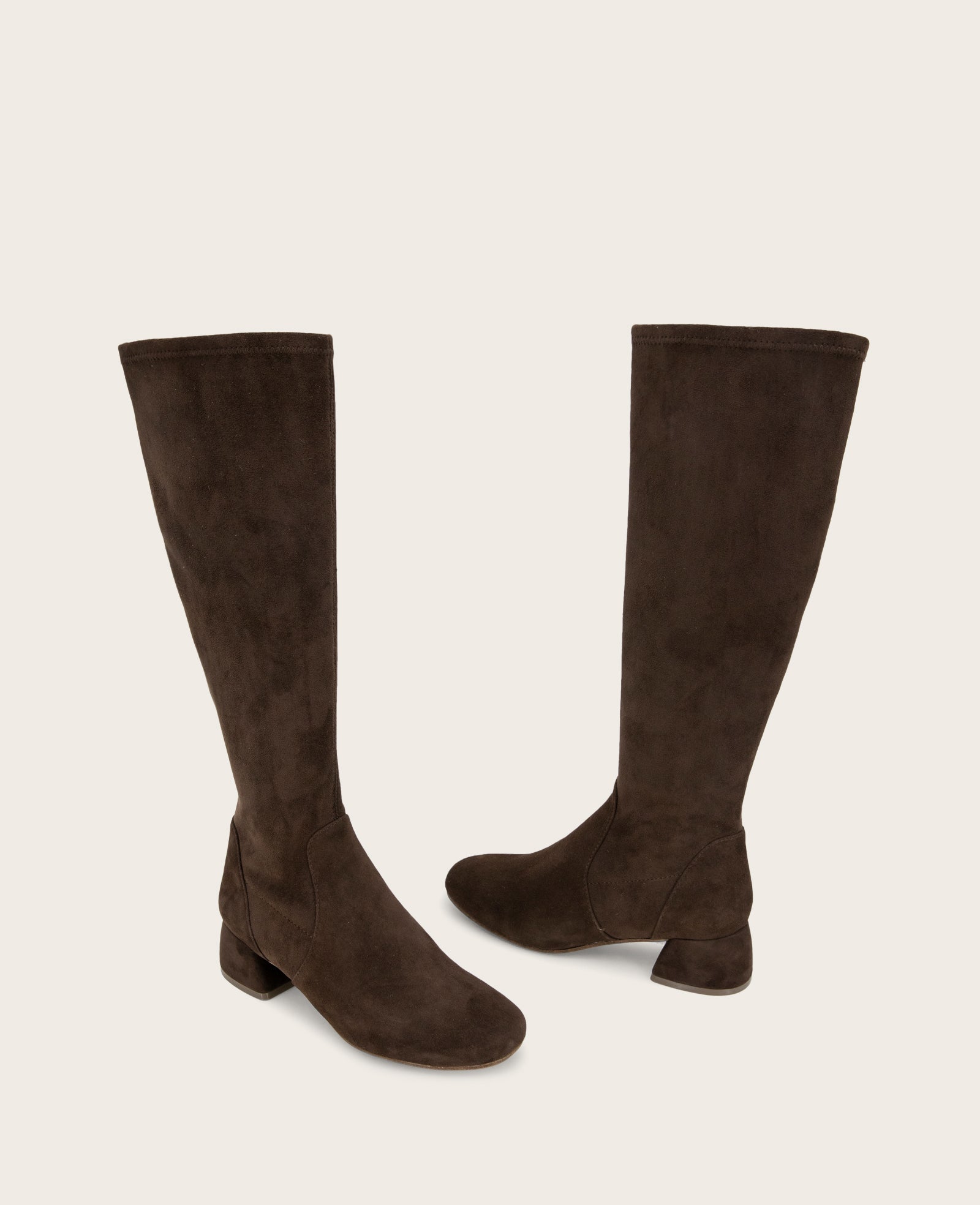 GENTLE SOULS - Emily Micro Suede Stretch Boot with Wide Calf Chocolate Suede