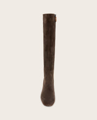 GENTLE SOULS - Emily Micro Suede Stretch Boot with Wide Calf Chocolate Suede