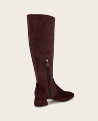 GENTLE SOULS - Emily Micro Suede Stretch Boot with Wide Calf Wine Suede